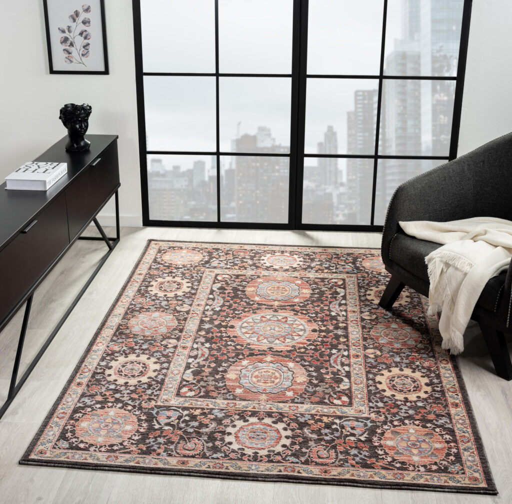 Alia 893GL Anthra / Rose Rug