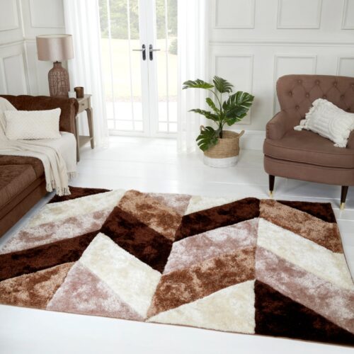 3D Carved Blazon Natural Rug