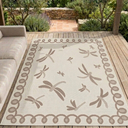 Terrace Dragonfly Natural Rug