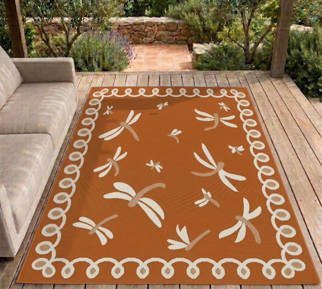 Terrace Dragonfly Terracotta Rug
