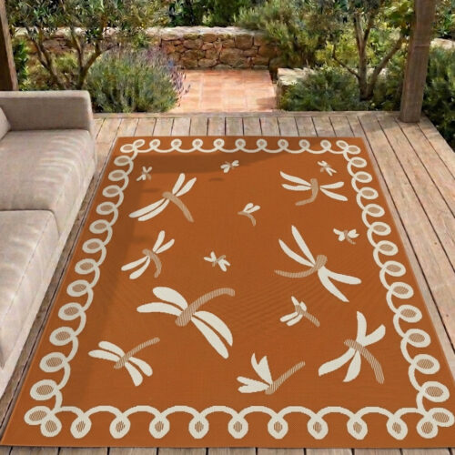 Terrace Dragonfly Terracotta Rug