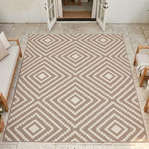 Terrace Large Diamond Natural Rug