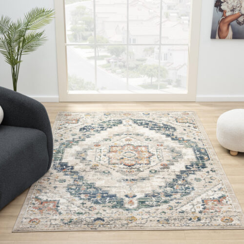 Nuevo Loki Cream / Blue Rug