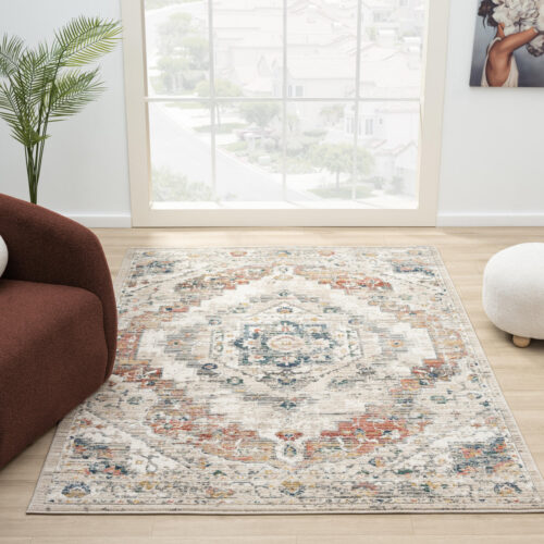 Nuevo Loki Cream / Red Rug