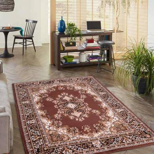 Traditional Poly Lancashire Chocolate Rug
