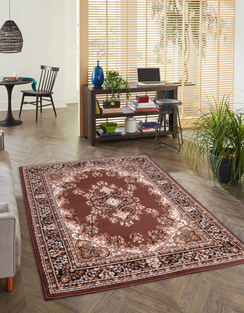 Traditional Poly Lancashire Chocolate Rug