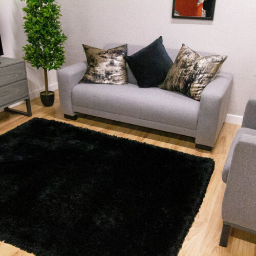 Mayfair Plain Black Rug