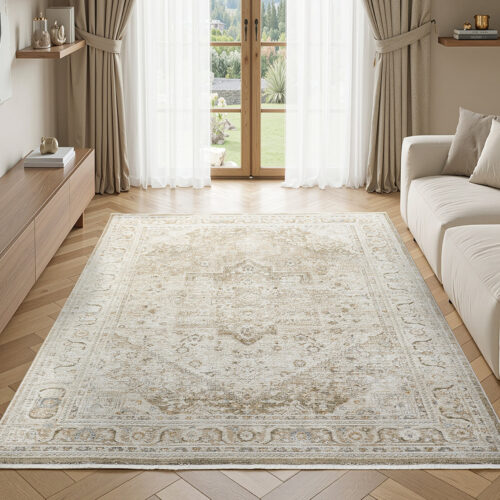 Perla Flero Beige Rug