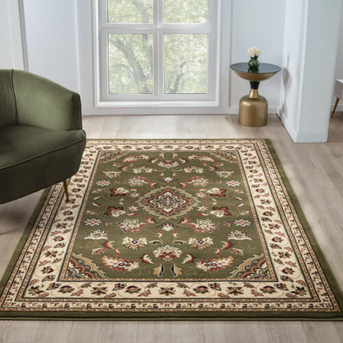 Sherborne Traditional Green Rug