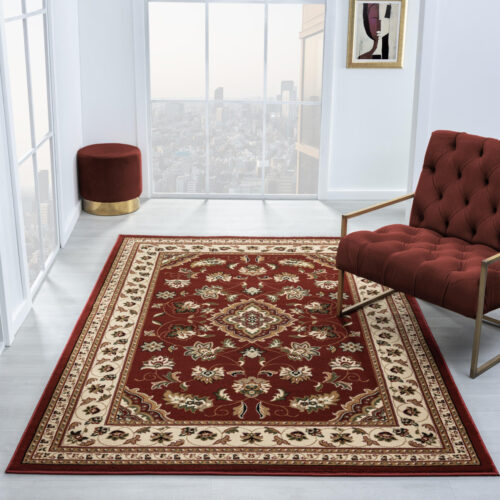Sherborne Traditional Red Rug