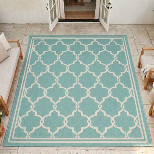 Terrace Spanish Tile Aqua Rug