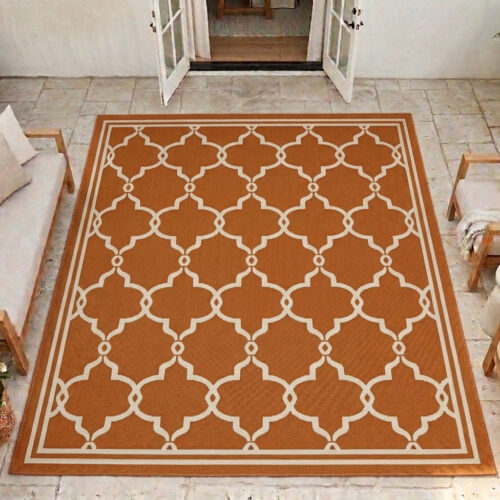 Terrace Spanish Tile Terracotta Rug