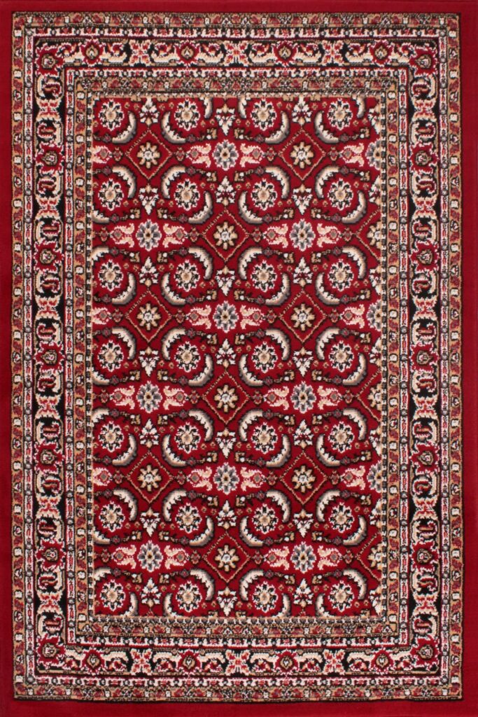 Traditional Poly Esta Red Rug