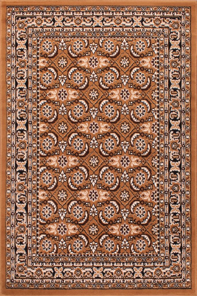 Traditional Poly Esta Gold Rug