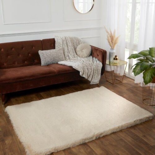 Super Luxe Faux Fur Natural Rug