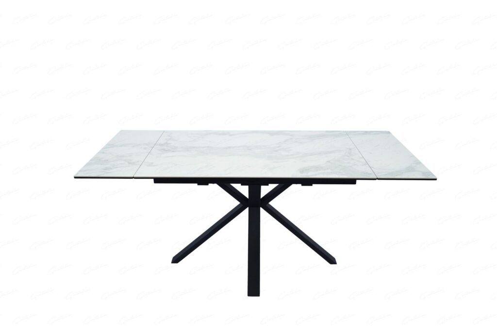 Amari Small Extending Dining Table – Grey Ceramic Marble