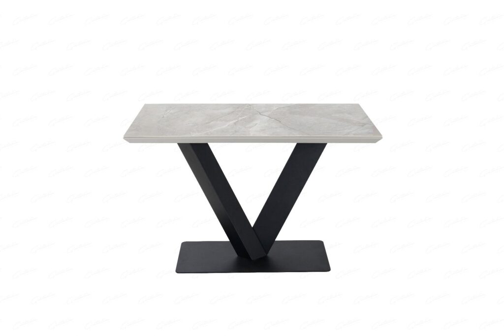 Alessia Ceramic Dining Table – Grey Ceramic Marble