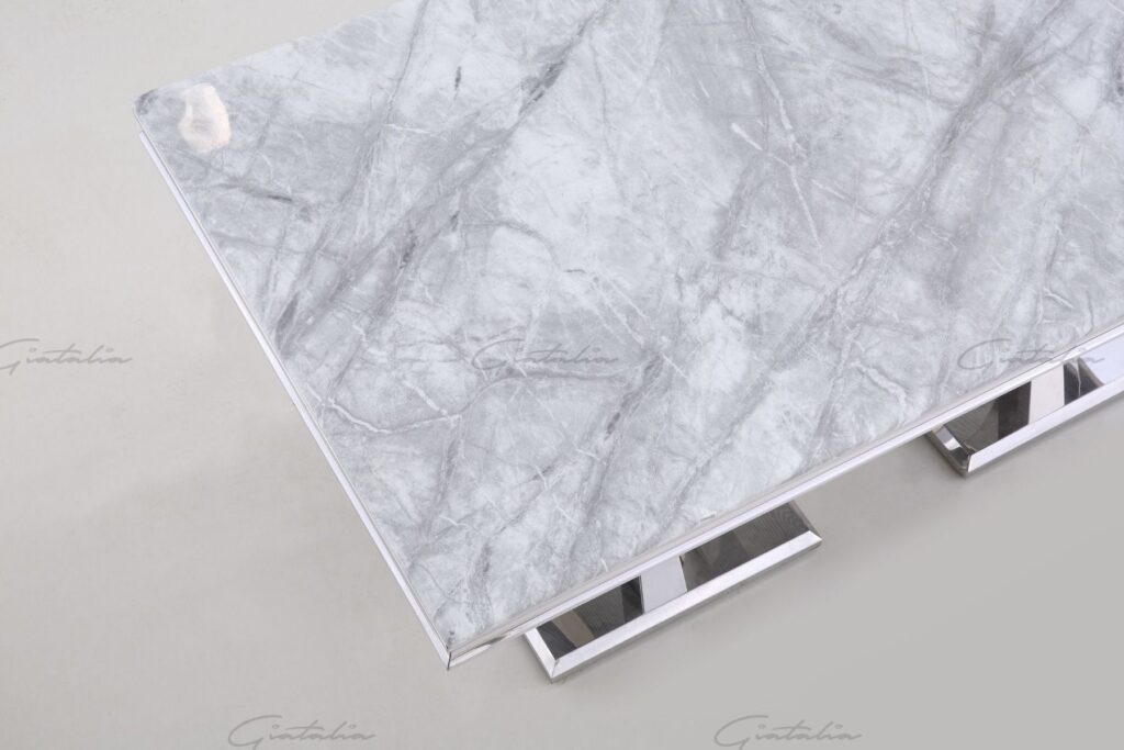 Calacatta Dining Table 180cm – Grey Marble