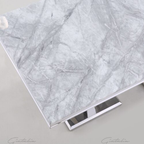 Calacatta Dining Table 180cm - Grey Marble