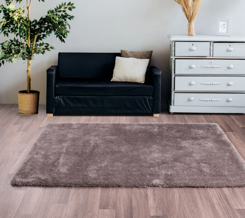 Indigo Plain Silver Rug