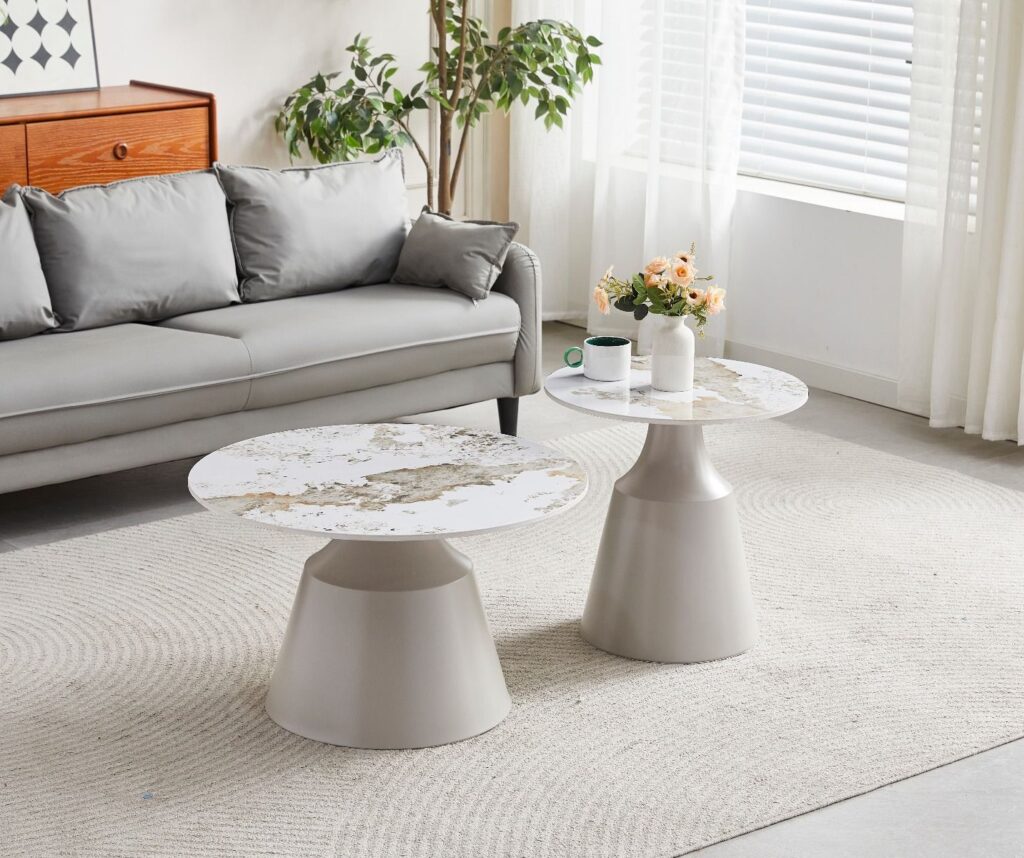 Luna Coffee & End Tables – Matt Grey & Pandora