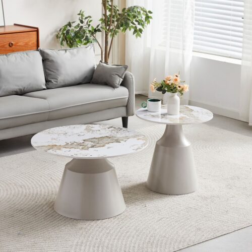 Luna Coffee & End Tables - Matt Grey & Pandora