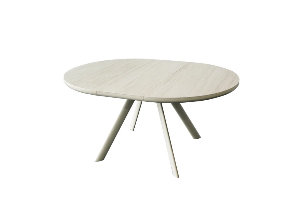 Orbita Extending Dining Table – Pebble Beige