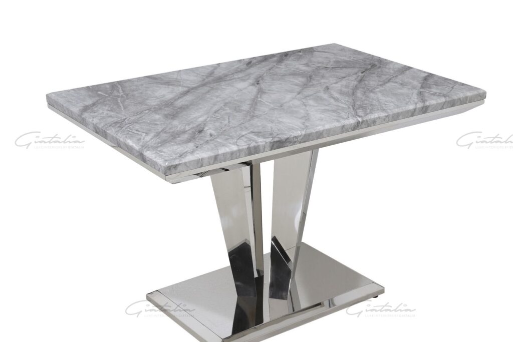 Riccardo 120 Rectangle Dining Table – Grey Marble