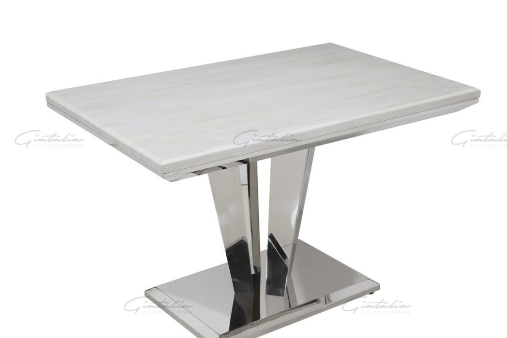 Riccardo 120 Rectangle Dining Table – White Marble