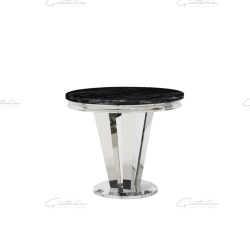 Riccardo 130 Big Round Dining Table - Black