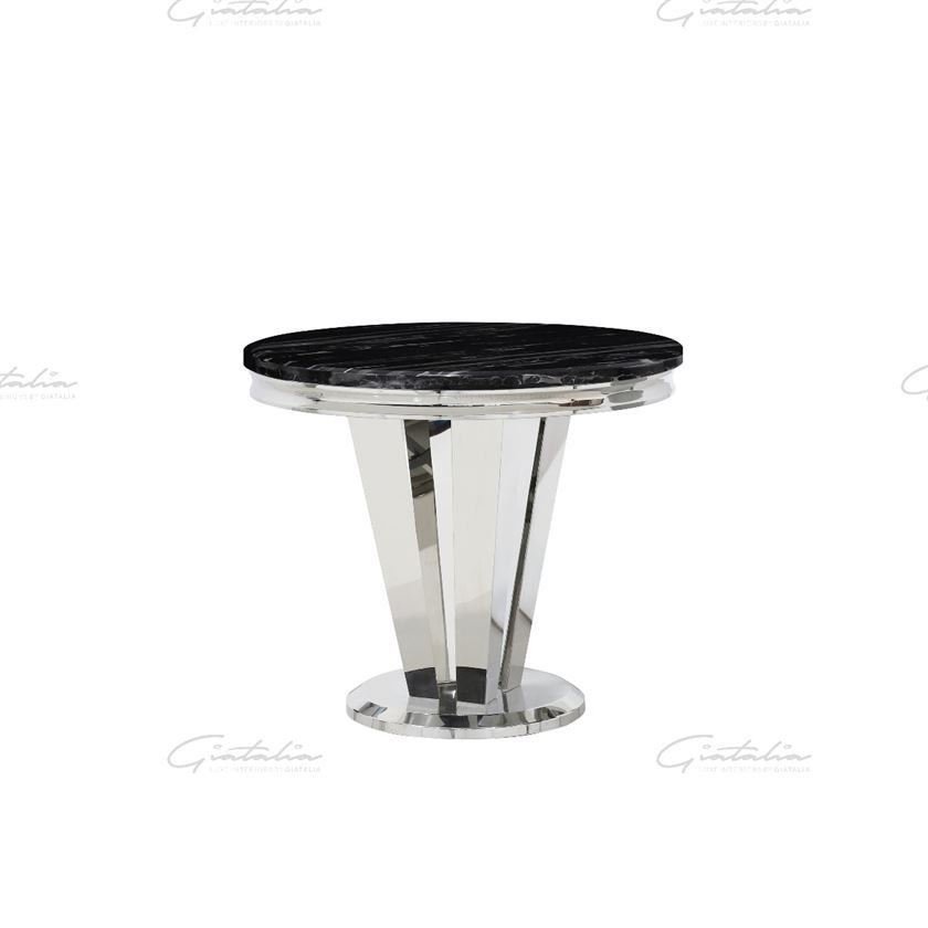 Riccardo 130 Big Round Dining Table – Black