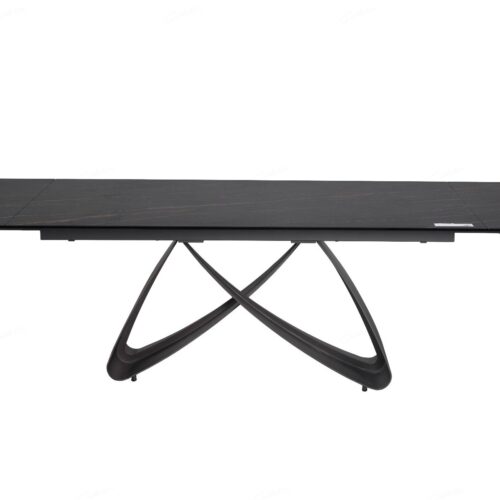 Serpenti Extending Dining Table - Black & Sunset Gold Vein Ceramic
