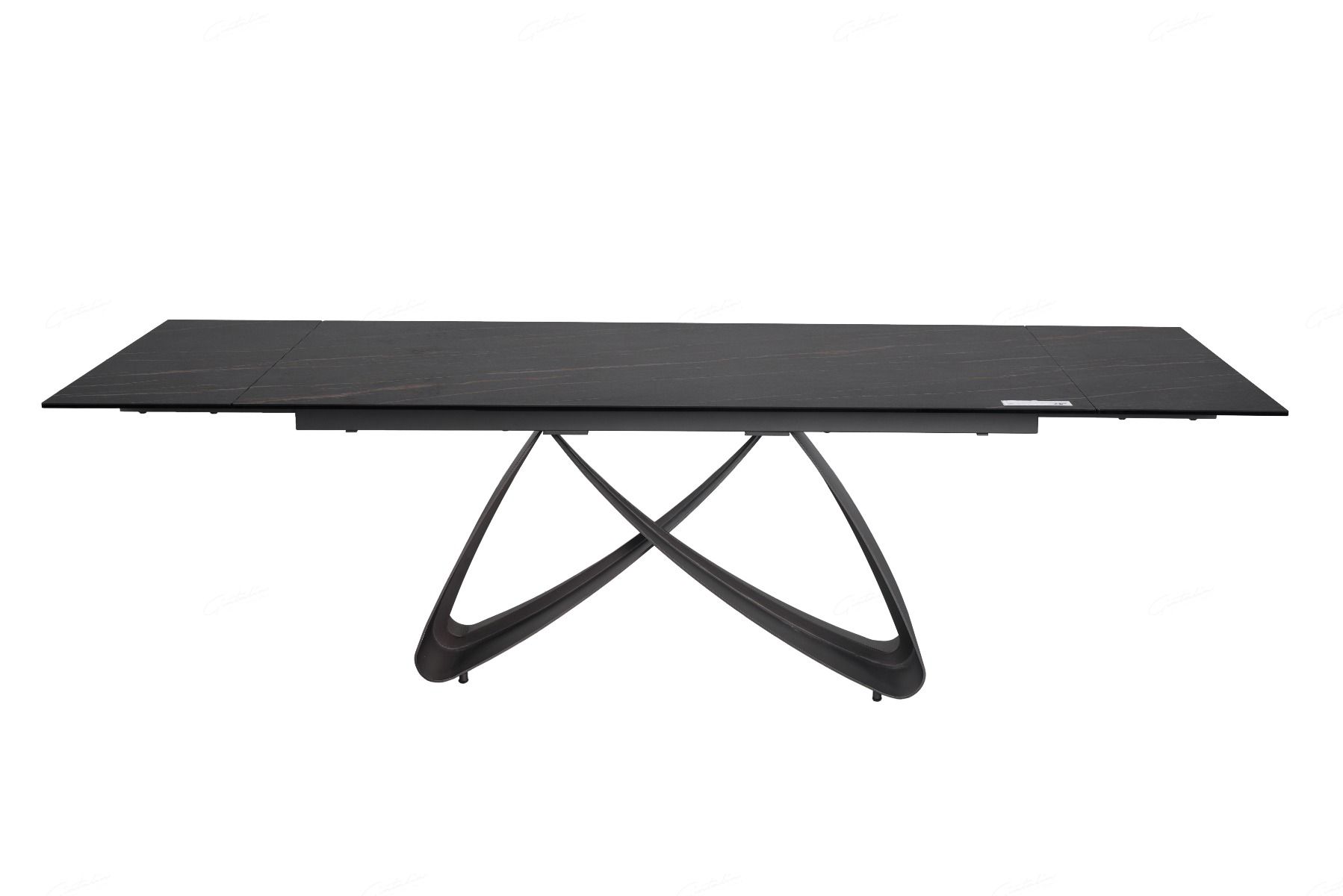 Serpenti Extending Dining Table – Black & Sunset Gold Vein Ceramic