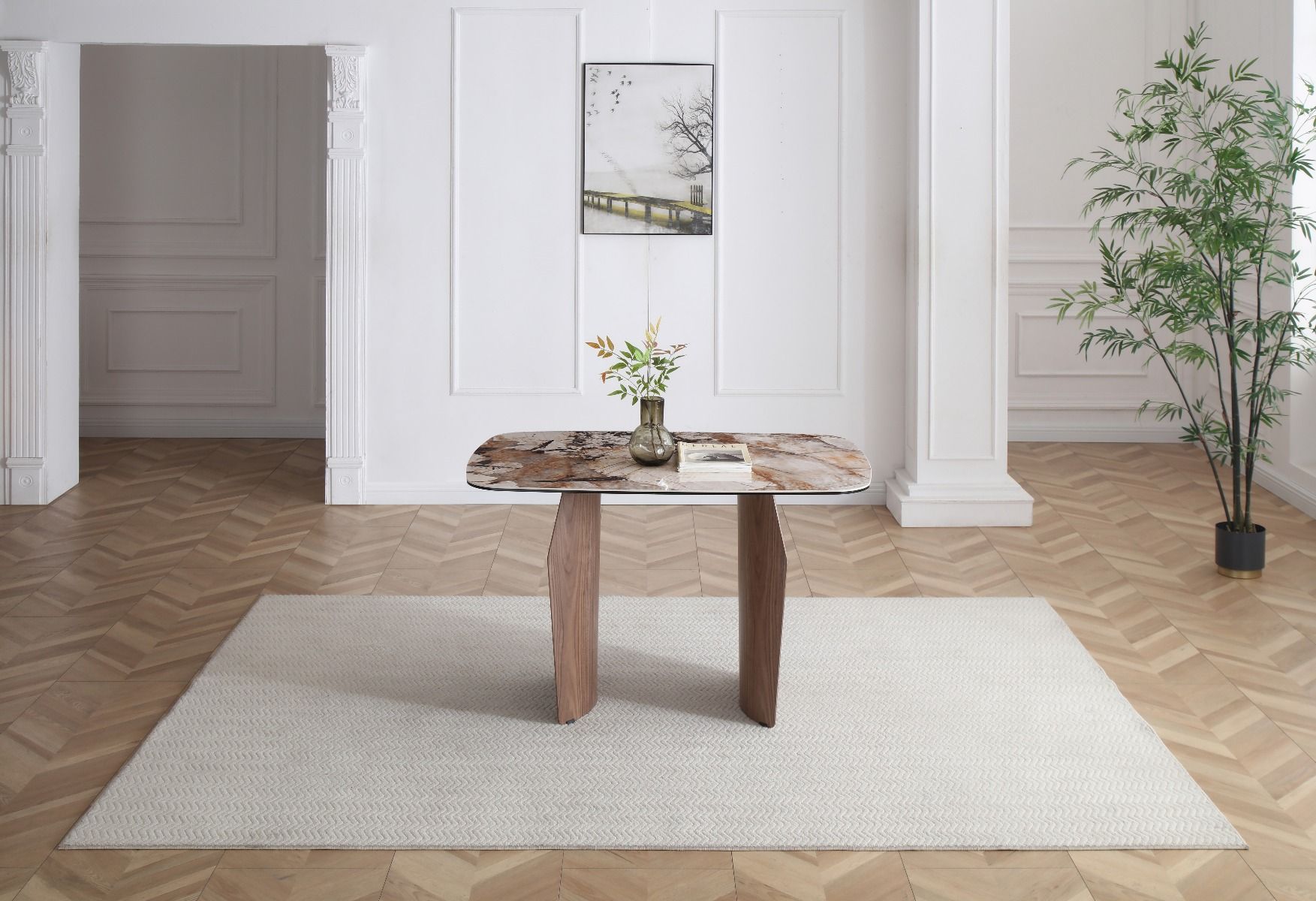Sienna Dining Table – Walnut & Pandora Vendome