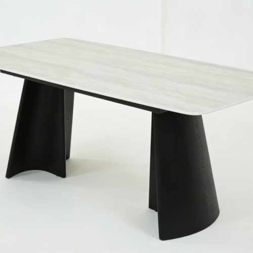 Silvia Dining Table - Black & Grey
