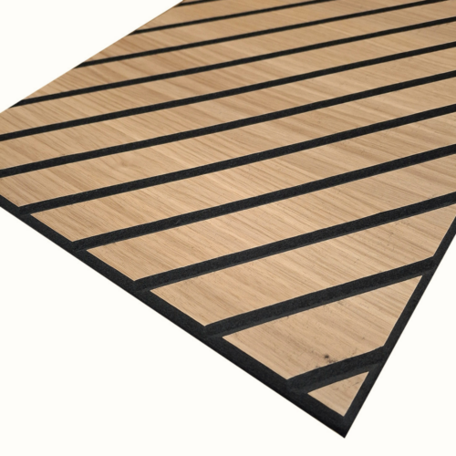 Self Adhesive Herringbone Acoustic Wall Panels - Walnut - 120cm x 30cm (4 Pack)