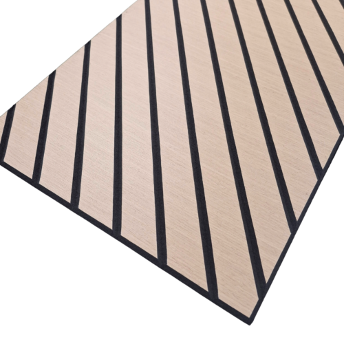 Self Adhesive Herringbone Acoustic Wall Panels - Premium Oak - 120cm x 30cm (4 Pack)