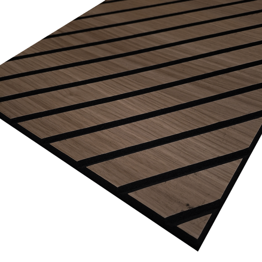Self Adhesive Herringbone Acoustic Wall Panels – Smoked Oak – 120cm x 30cm (4 Pack)